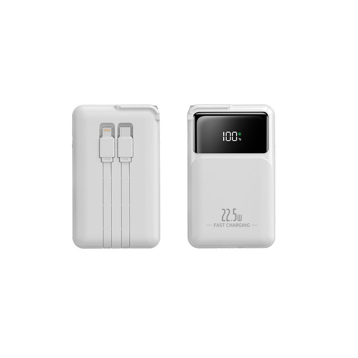 Compact power bank with integrated charger Bowlift