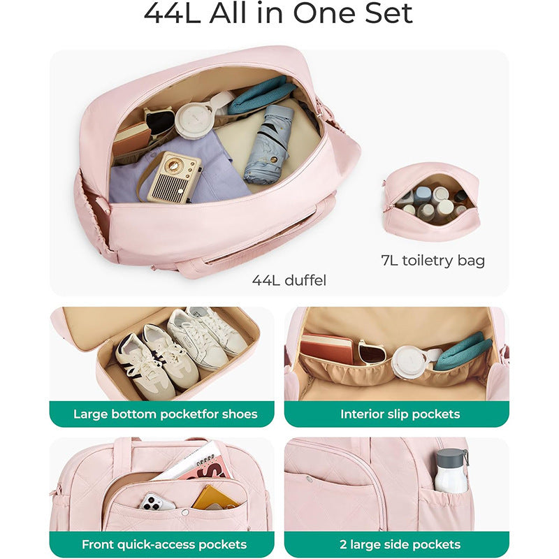 Quilted Multi-Functional Travel Duffle Bag Bowlift