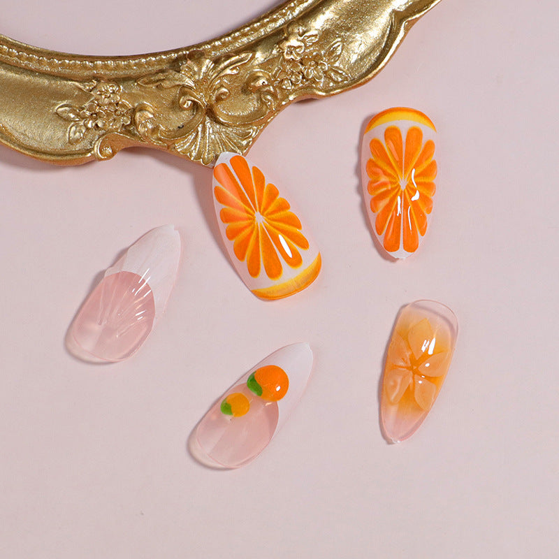 Premium Press-On Nail Set with Decorative Accents Bowlift