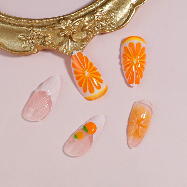 Premium Press-On Nail Set with Decorative Accents Bowlift