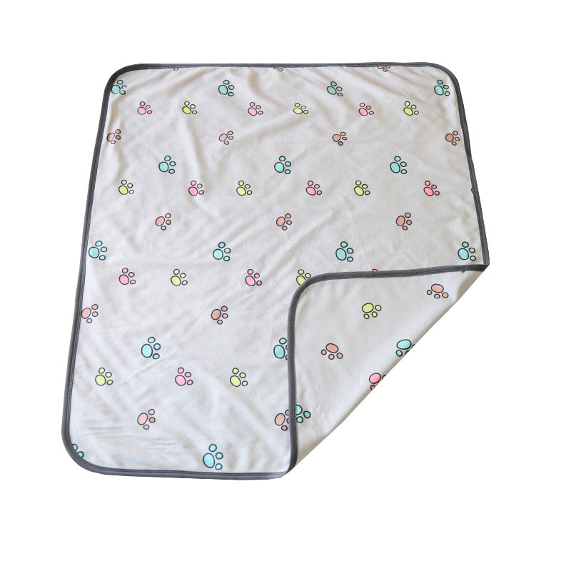 Women's Plush Pet Lounger Mat with Cute Paw Print Bowlift