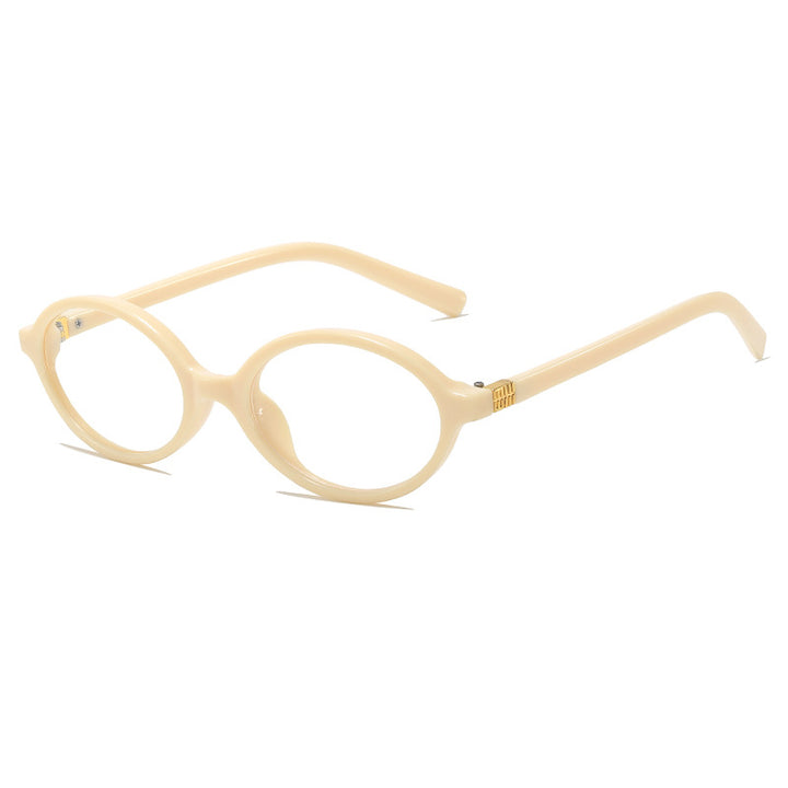 Vintage-Inspired Oval Frame Eyeglasses Bowlift