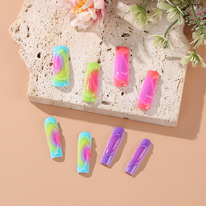 Trendy Colored Artificial Nails Bowlift