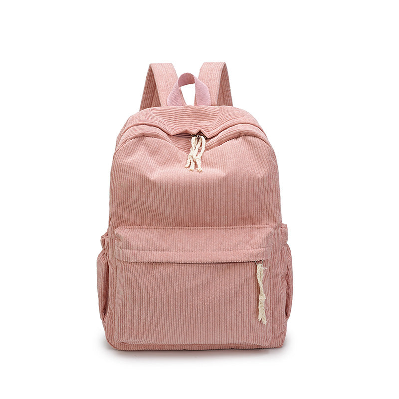 Corduroy Fabric Backpack Bowlift