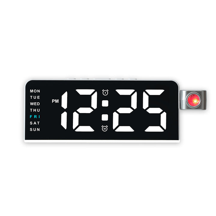 Digital alarm clock with flexible time display and additional weekly overview Bowlift