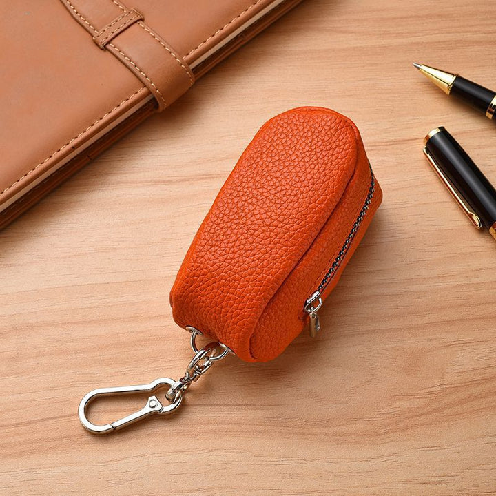 Compact Leather Keychain Pouch Bowlift
