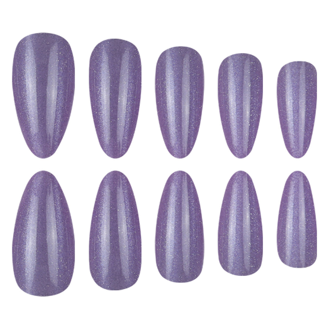 Sparkling Long Stiletto Press-On Nails Bowlift