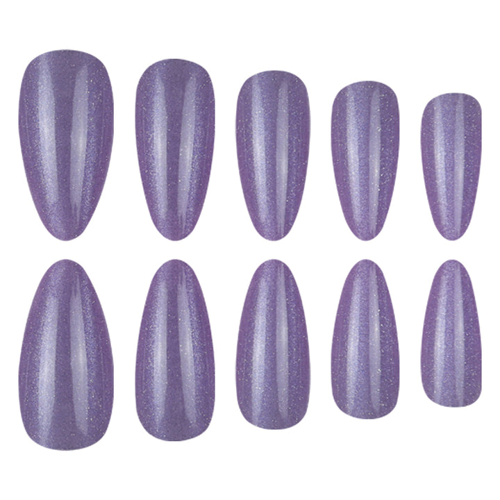 Sparkling Long Stiletto Press-On Nails Bowlift
