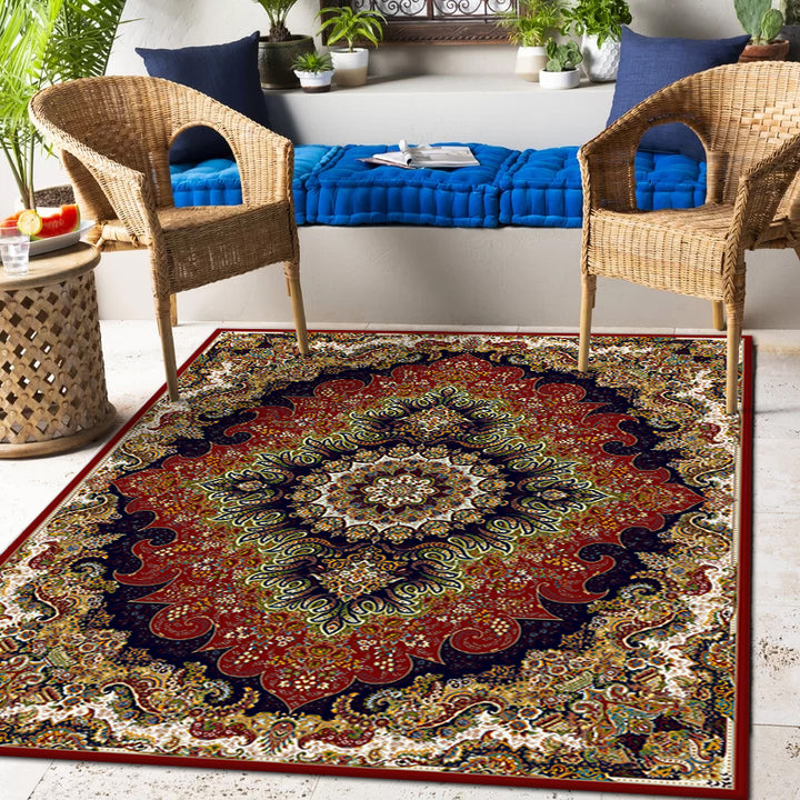 Elegant Vintage Flower Rug