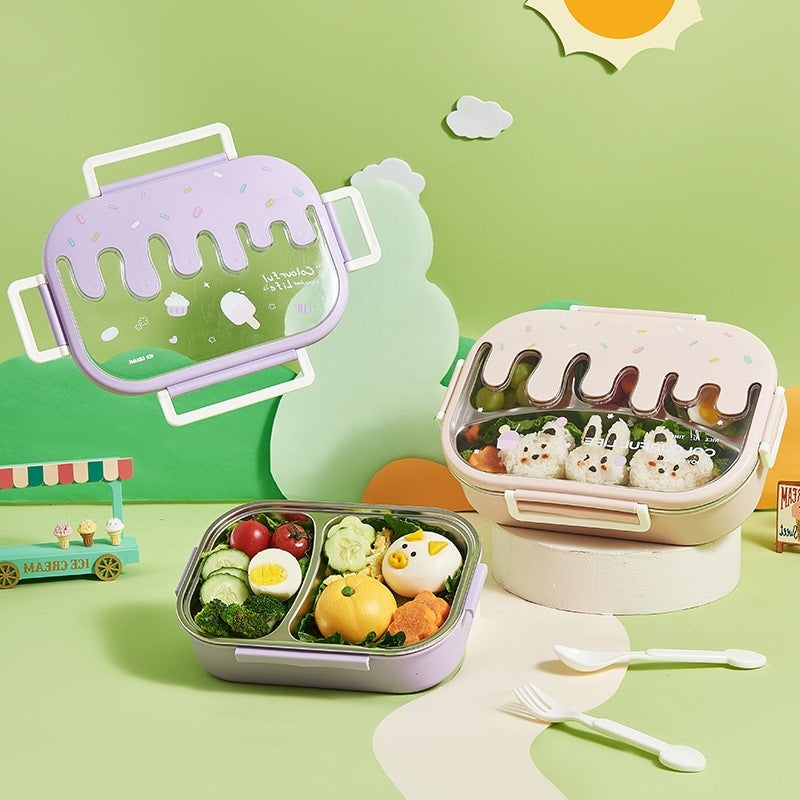Cute Animal-Themed Multi-Compartment Lunch Box