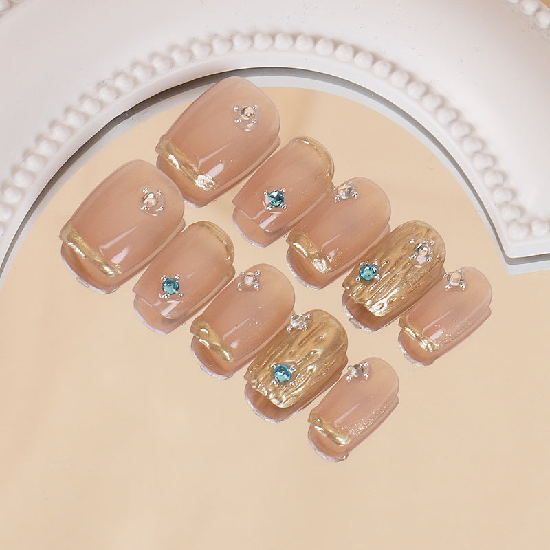 Decorative Press-On Nails with Sparkling Accents Bowlift