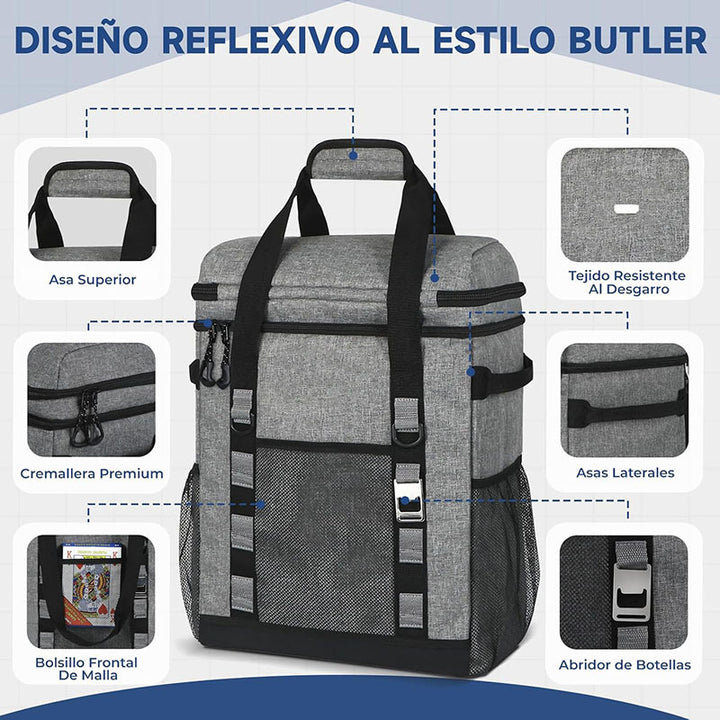 Women's Insulated Cooler Backpack with Generous Compartment Design Bowlift
