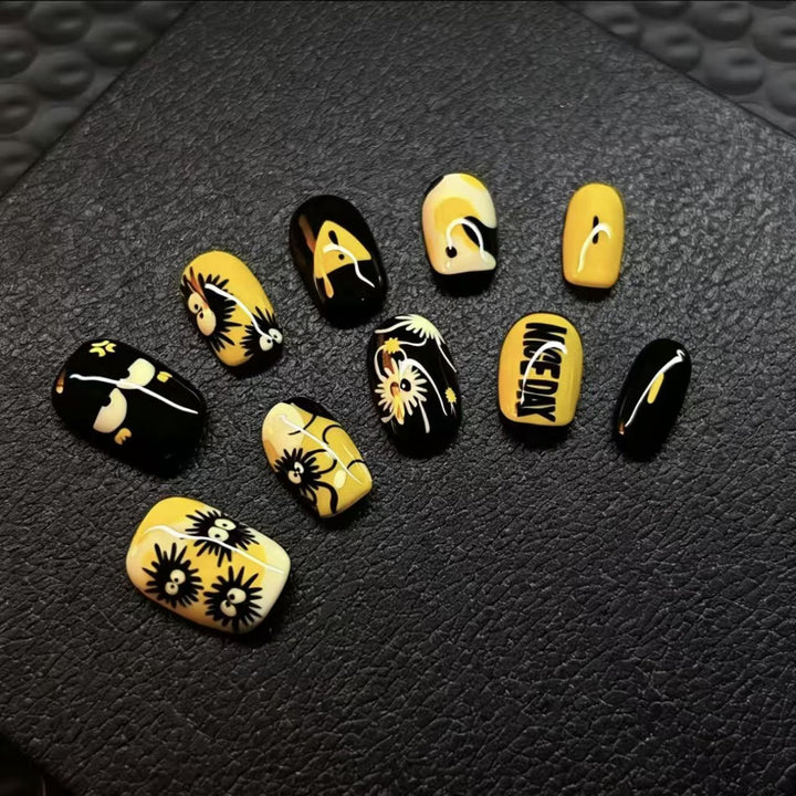 Artistic Coffee-Inspired Press-On Nail Art Set Bowlift