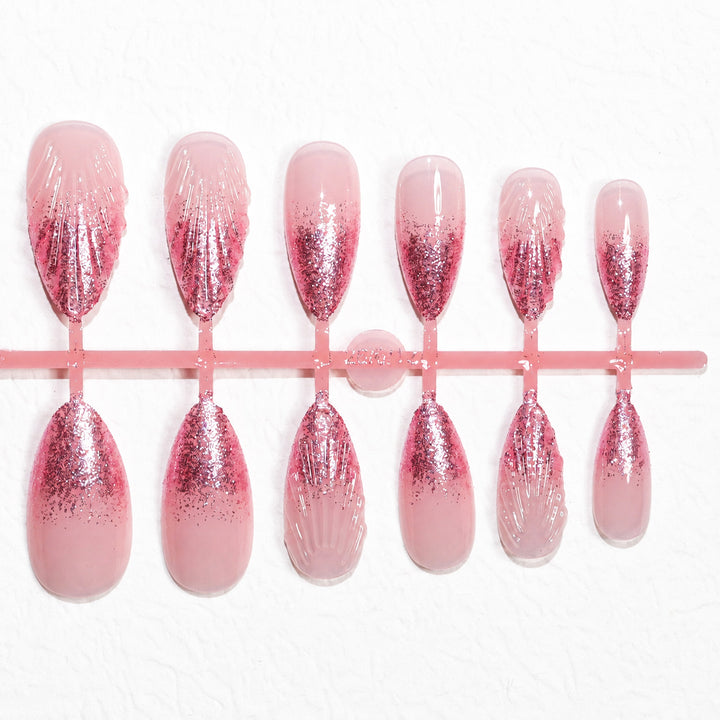 Premium Glitter Artificial Nails Bowlift