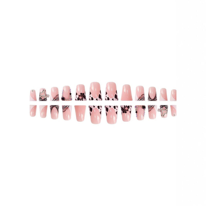 Glamorous Rhinestone Embellished Press-On Nail Set Bowlift