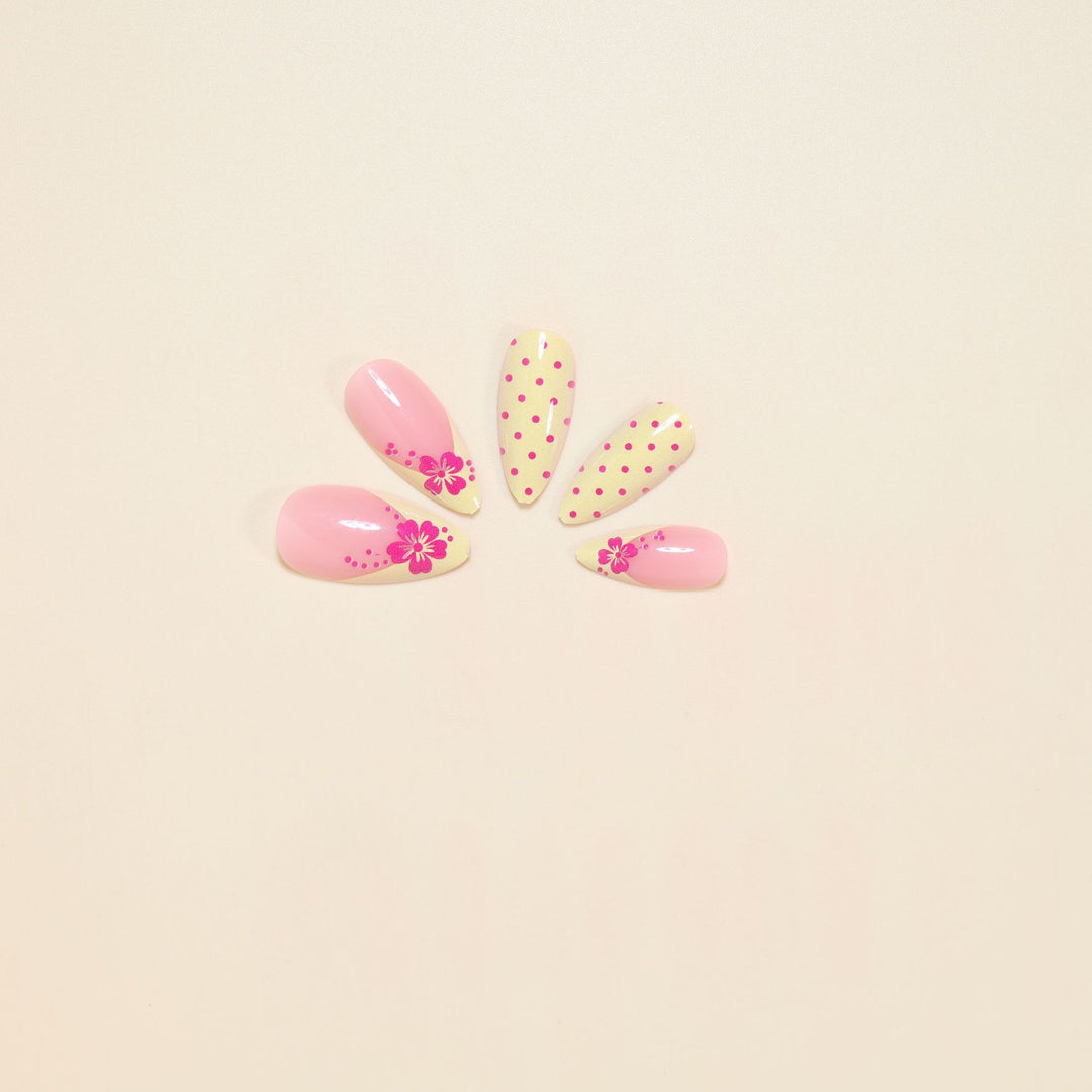 Elegant Floral Stiletto Nail Art Tips Bowlift