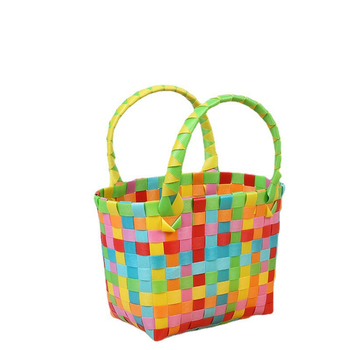 Colorful woven shopping bag Bowlift