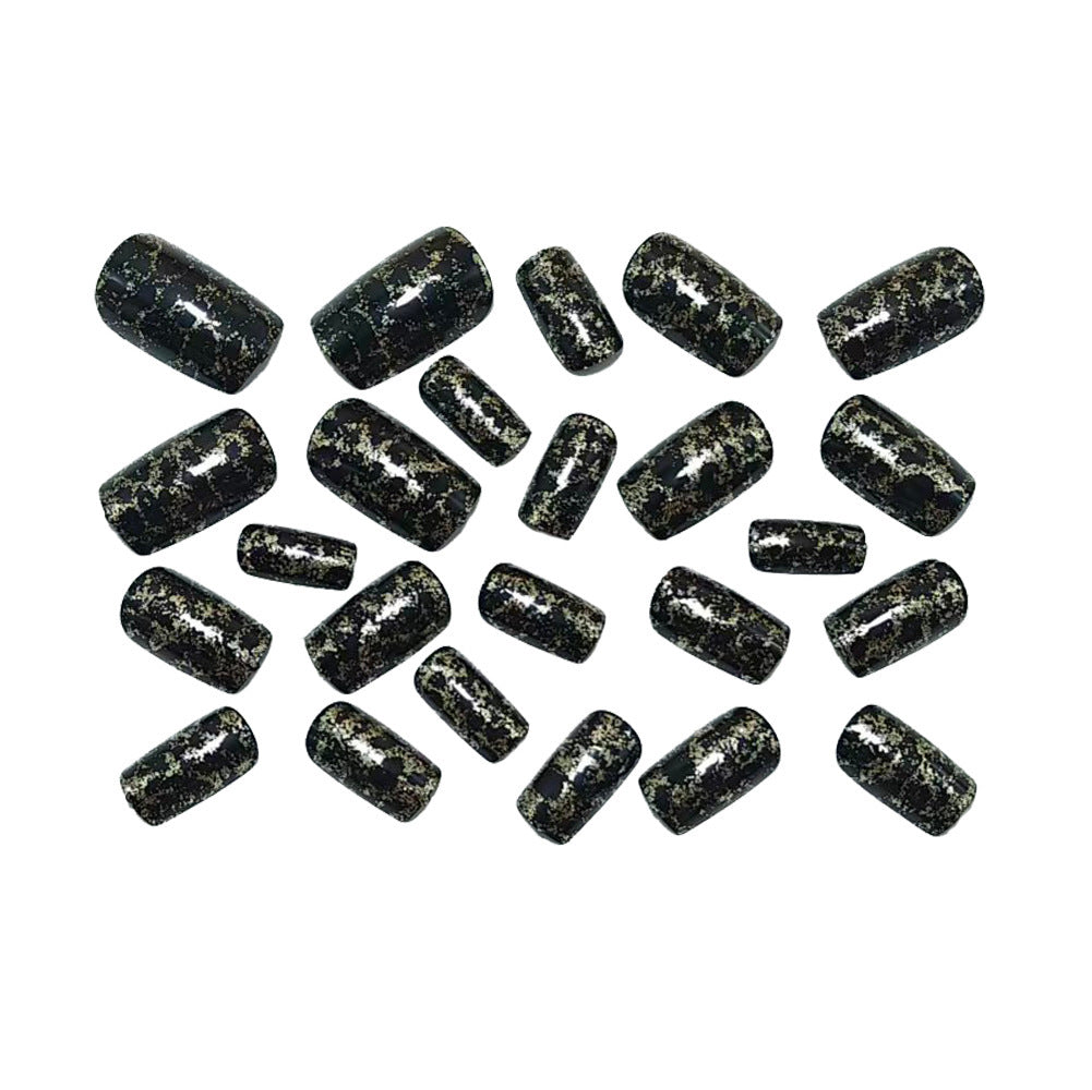 Glamorous artificial nail set with leopard pattern Bowlift