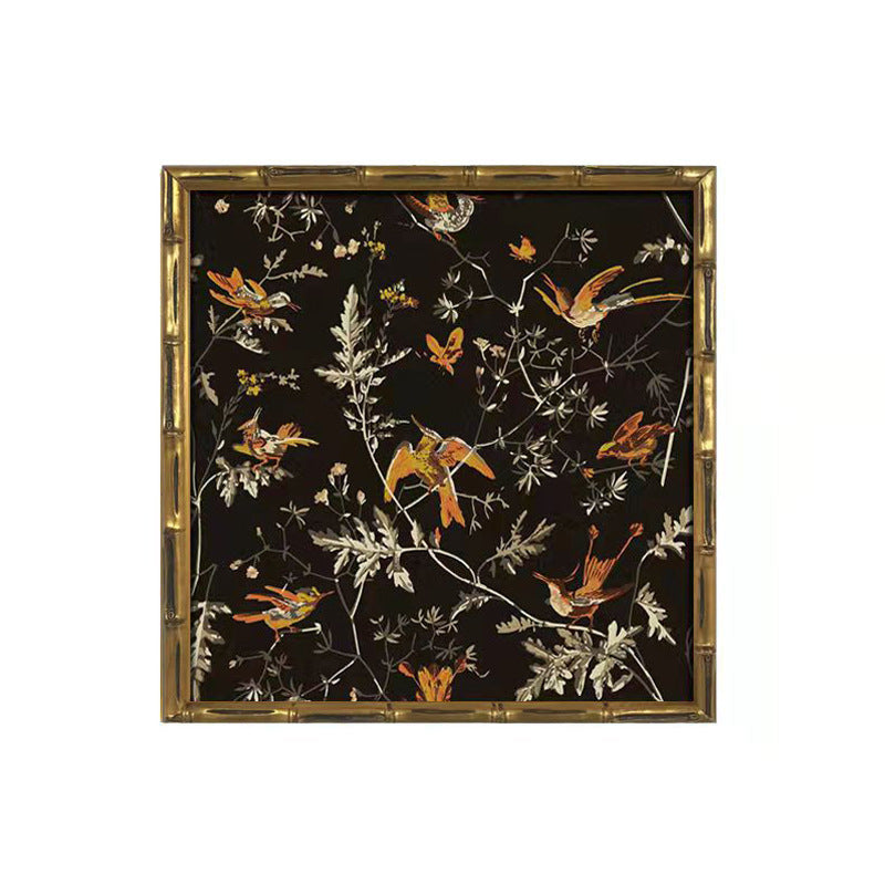 Framed Bird and Flower Art Print