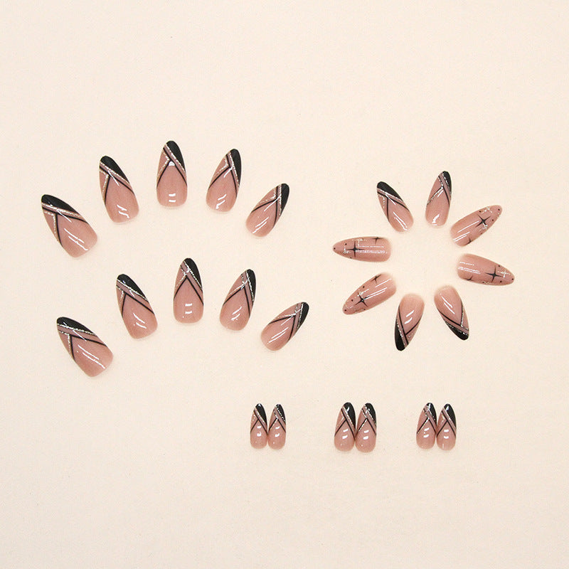 Elegant Press-On Nail Art Design Bowlift