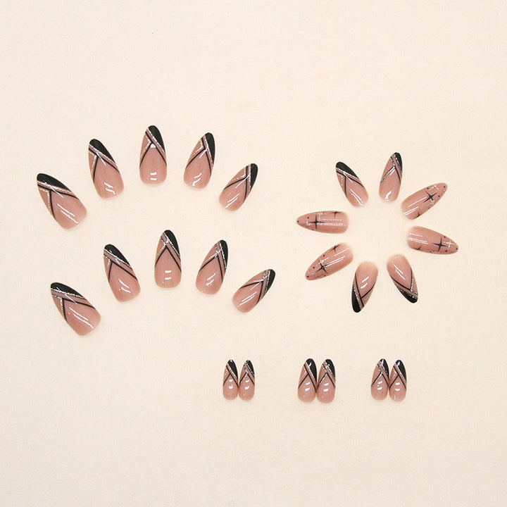 Elegant Press-On Nail Art Design Bowlift