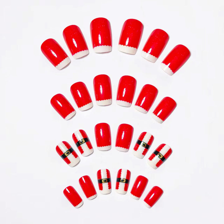 Festive Santa Claus-Themed Nail Art Bowlift
