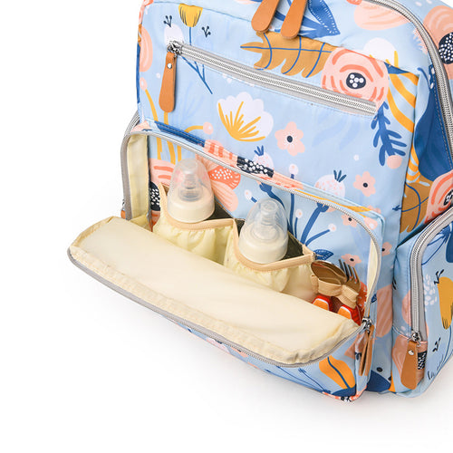 Versatile Floral Print Backpack Bowlift