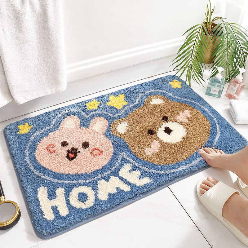 Plush Bunny-Themed Bath Mat Bowlift
