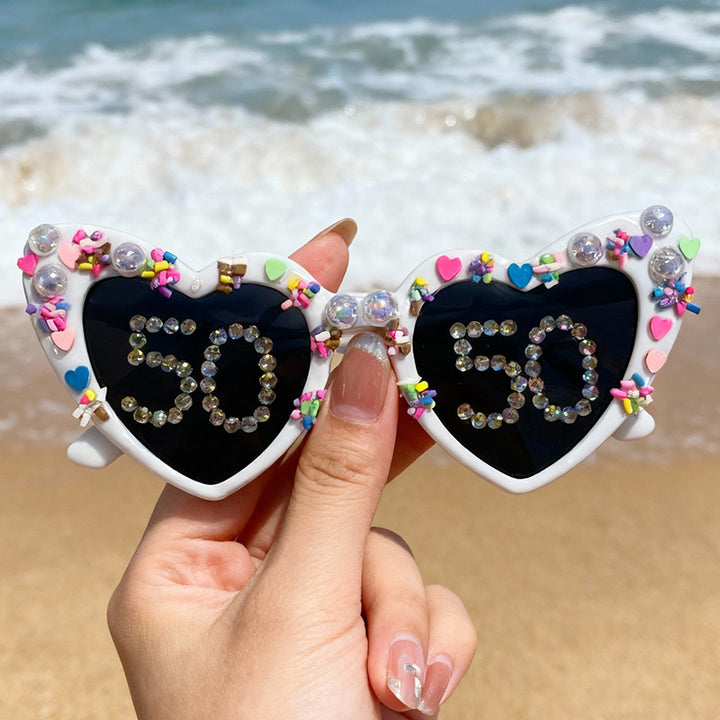 Fun Heart-Shaped Celebration Sunglasses Bowlift