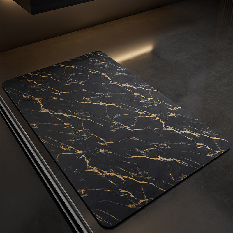 Marble-Patterned Anti-Fatigue Kitchen Mat Bowlift