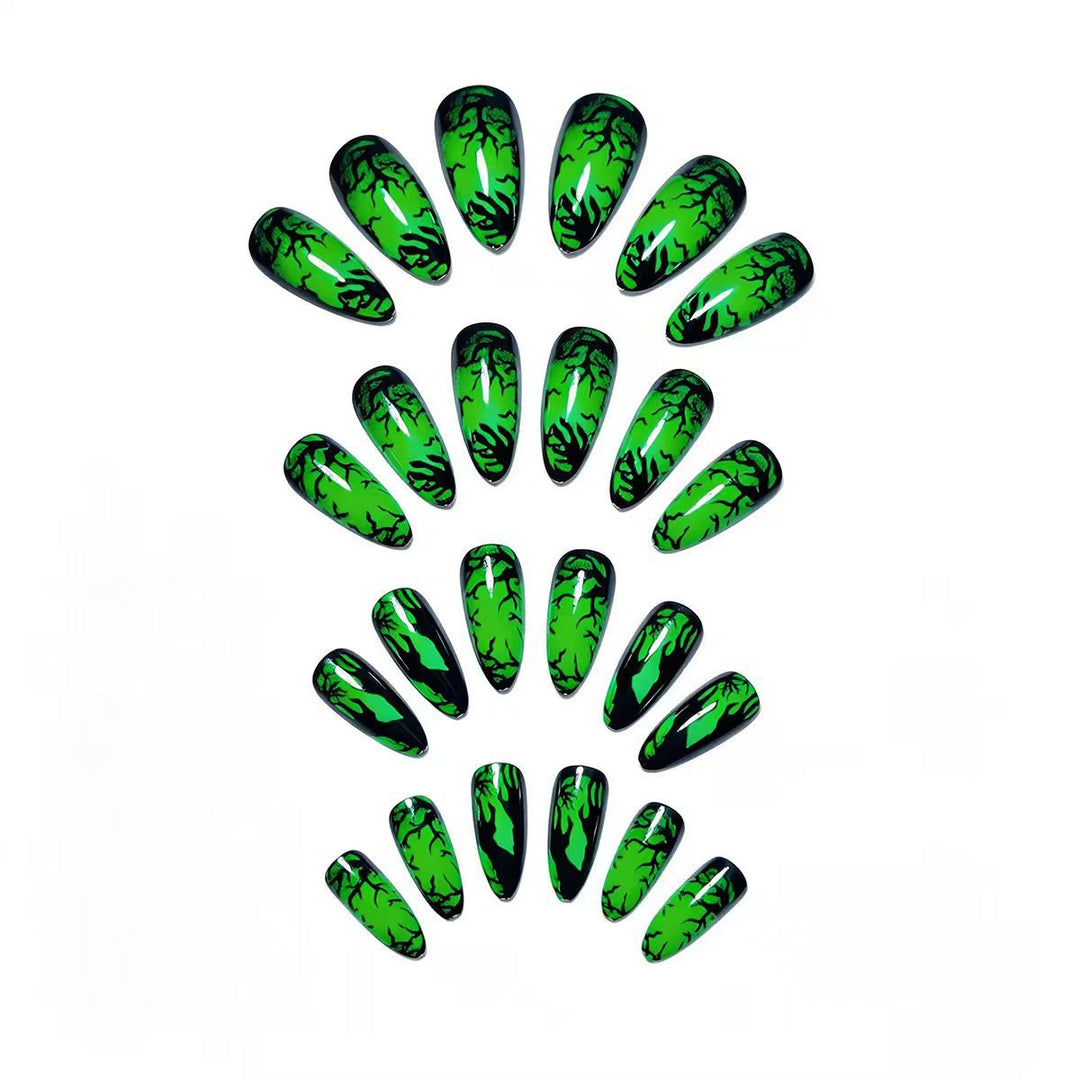 Creative nail art with spooky tree design Bowlift