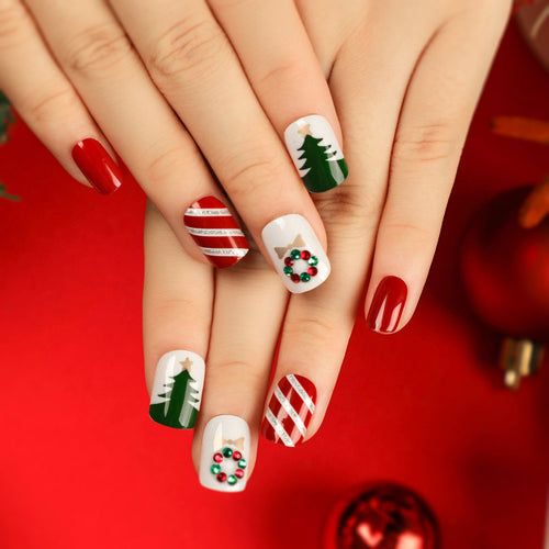 Creative Christmas Nail Art Bowlift