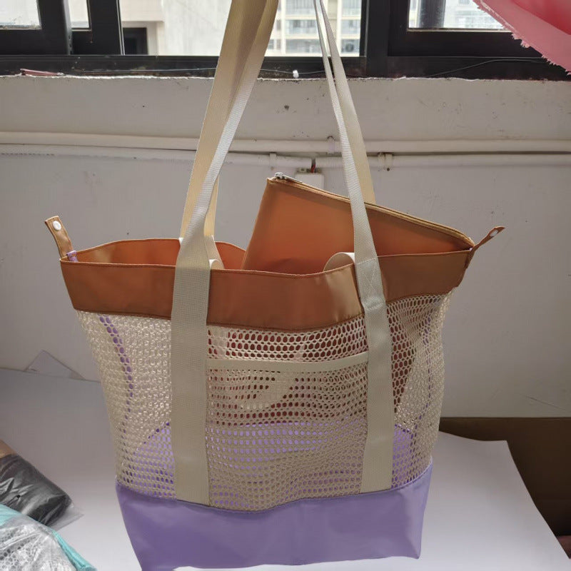 Spacious mesh tote bag with insulated inner compartment Bowlift