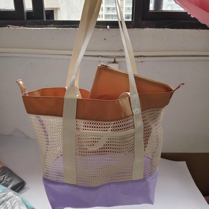 Spacious mesh tote bag with insulated inner compartment Bowlift