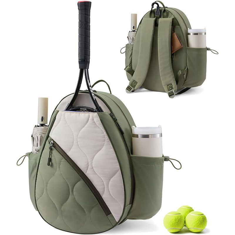 Quilted Tennis Racket Backpack Bowlift