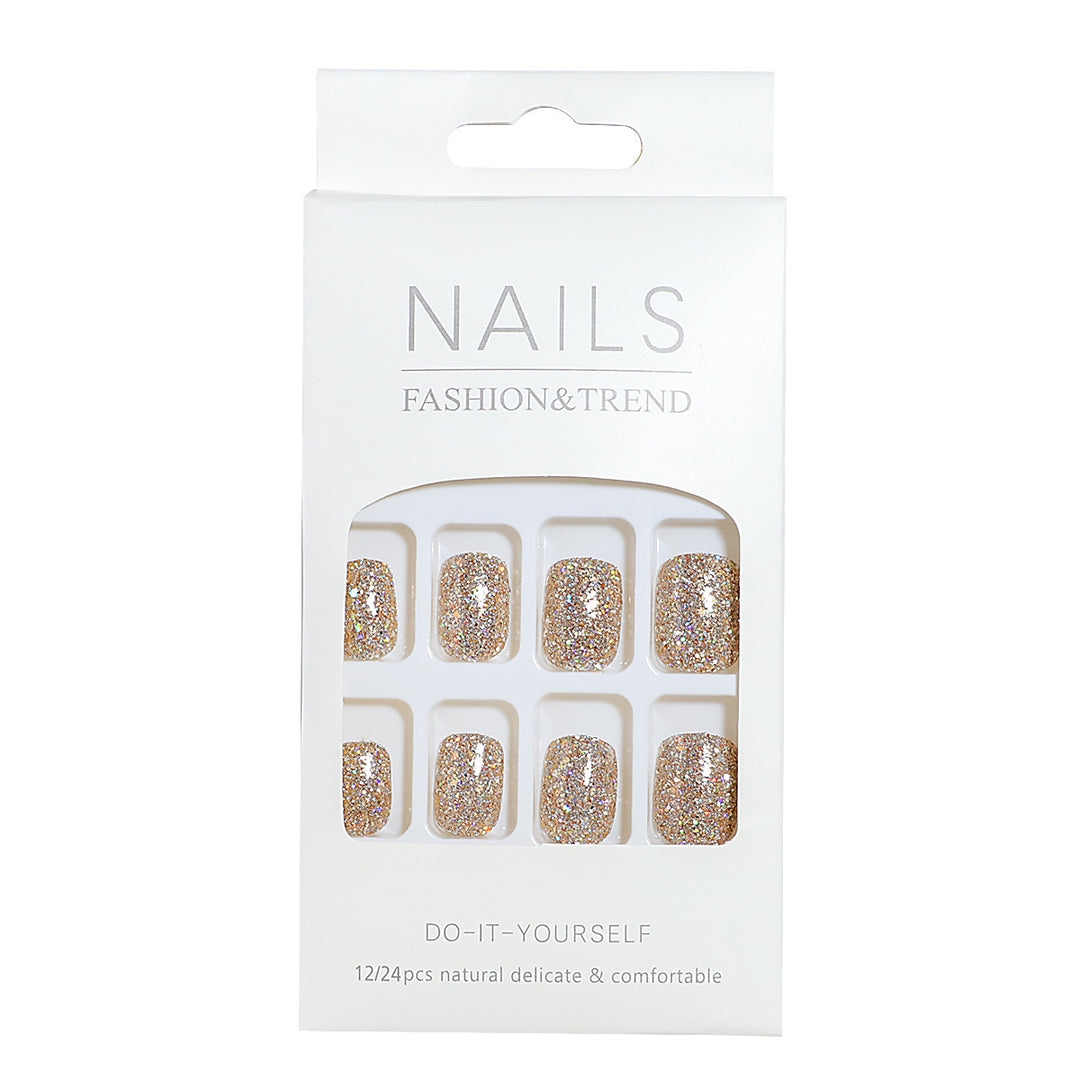 DIY Glitter Effect Press-On Nail Set Bowlift