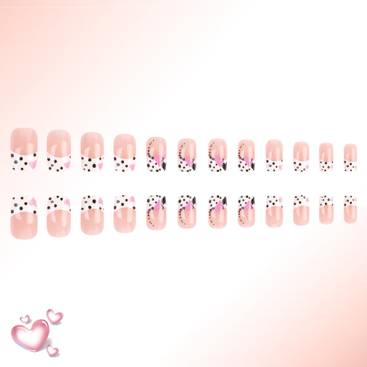 Decorative Heart-Patterned Press-On Nails Bowlift