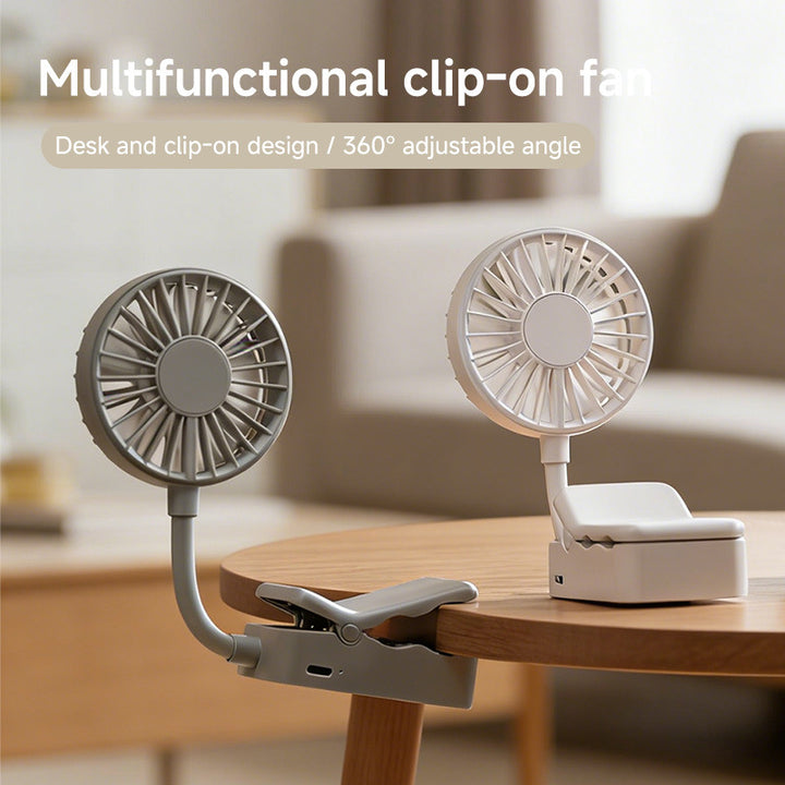 Unisex Portable Battery Fan with Flexible Tilt Angle Bowlift