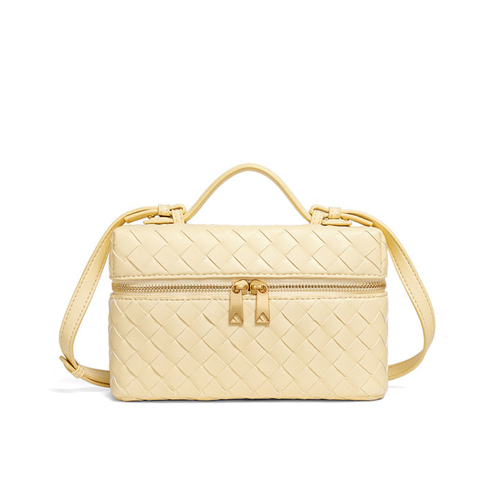 Woven Leather Cosmetic Case Bowlift