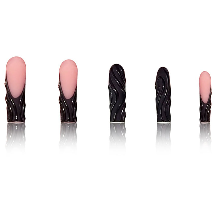 Artistic 3D Textured Press-On Nails Bowlift