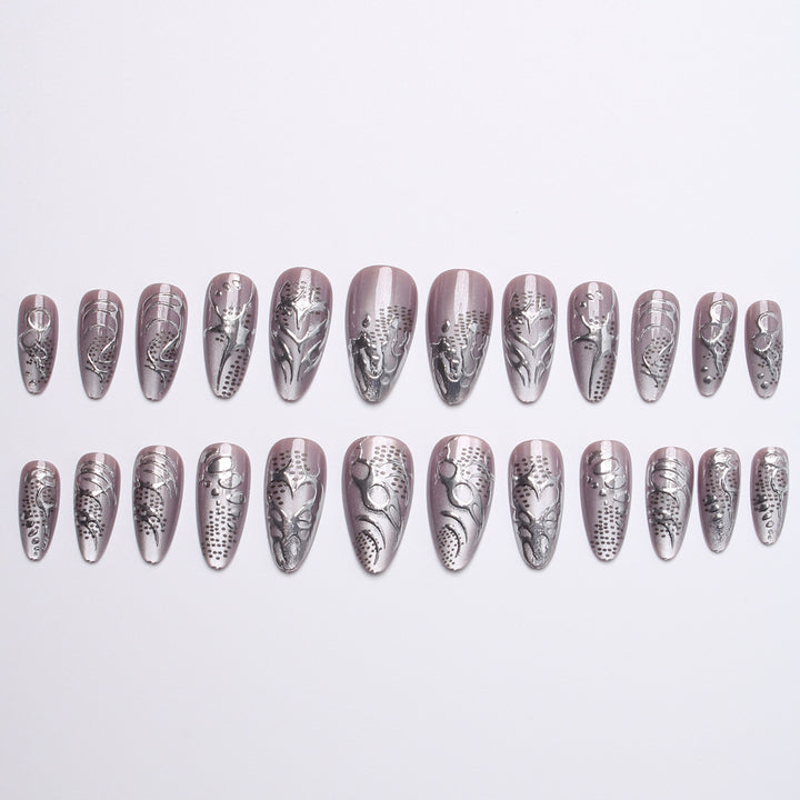 Artful Nail Tips with Modern Design Bowlift