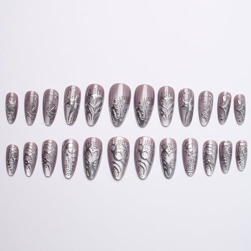 Artful Nail Tips with Modern Design Bowlift