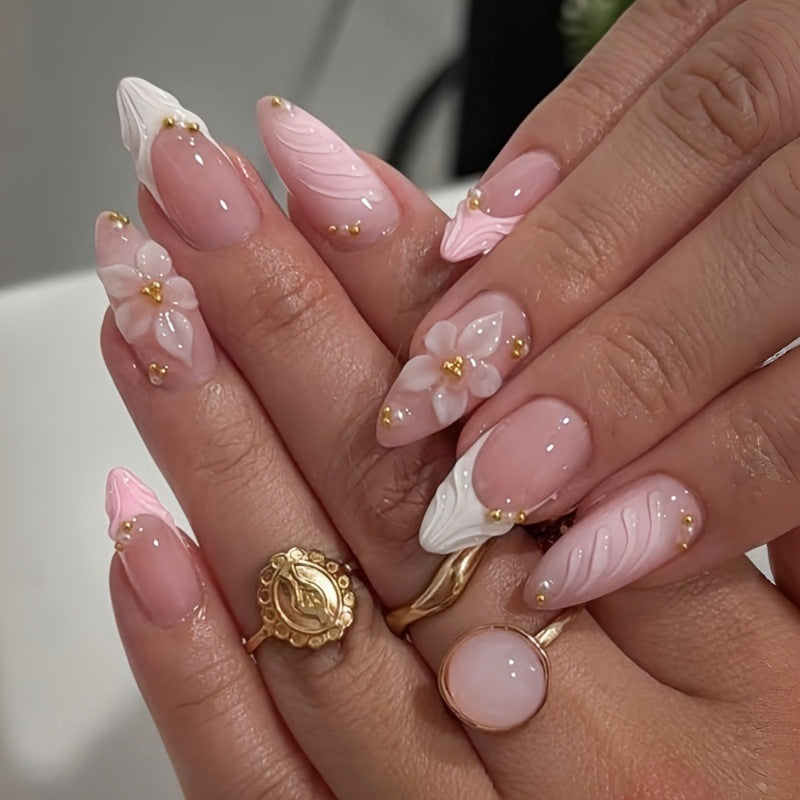 Elegant Floral Nail Set Bowlift