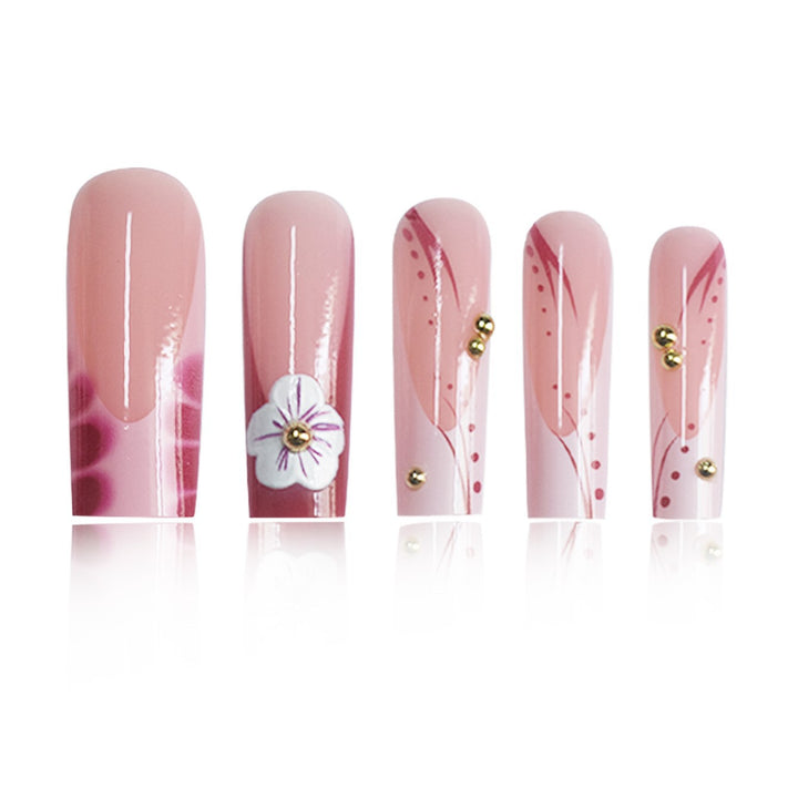 Artistic 3D Floral Press-On Nail Designs Bowlift