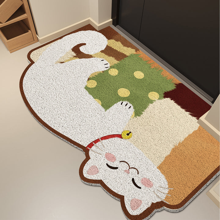 Cat-Themed Decorative Area Mat Bowlift