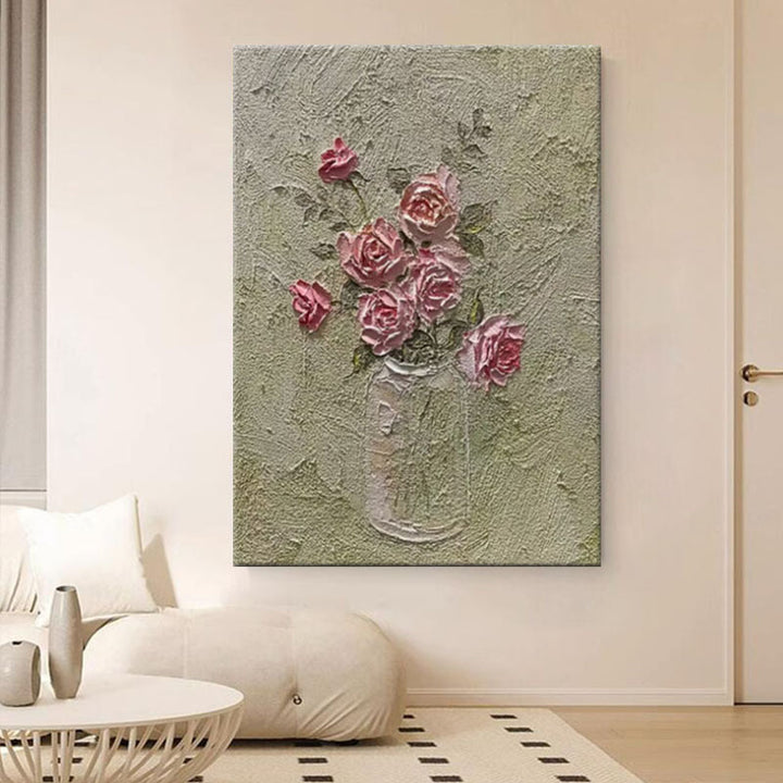 Textured Floral Wall Art Canvas