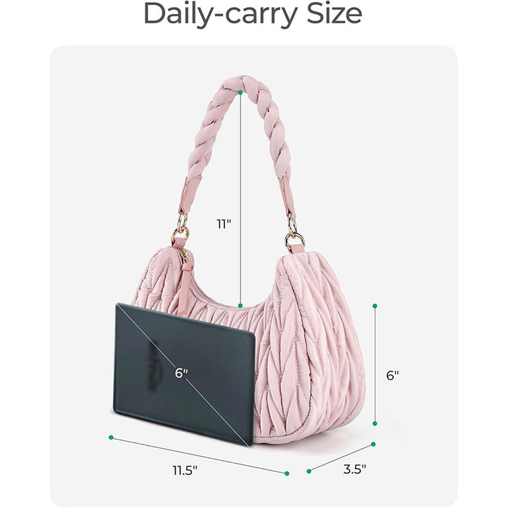 Fashionable shoulder bag with braided shoulder strap Bowlift
