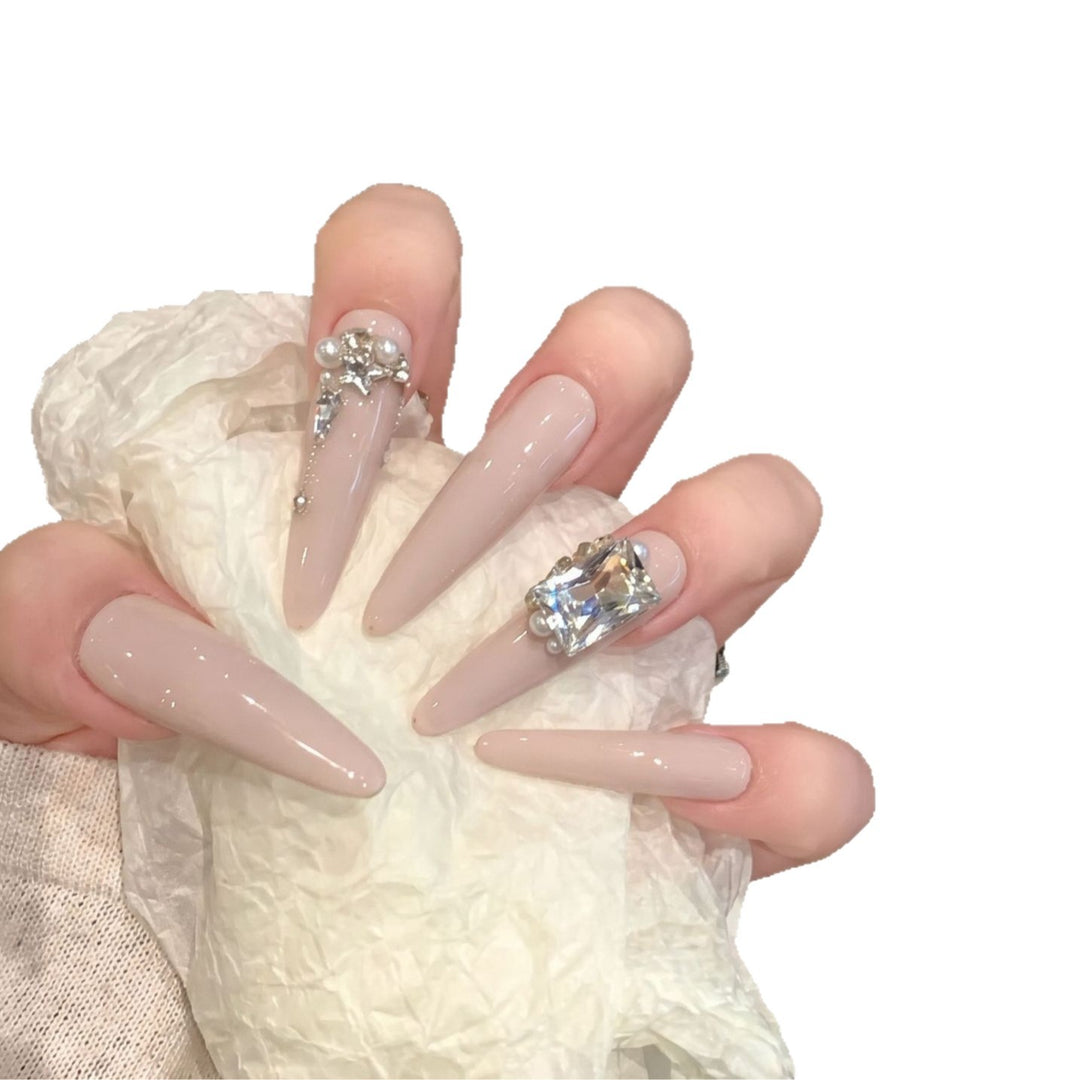 Rhinestone-Embellished Stiletto Nail Art Set Bowlift