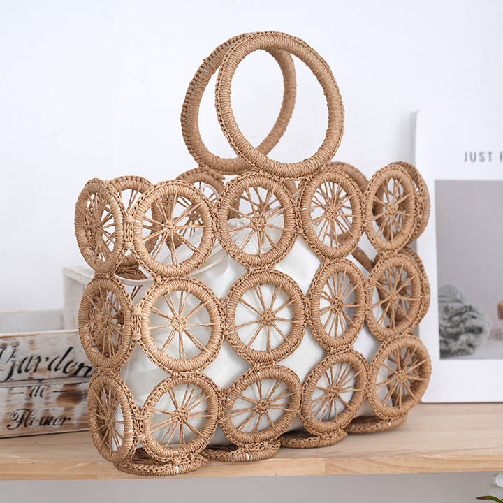 Handbag with elaborate circular details Bowlift