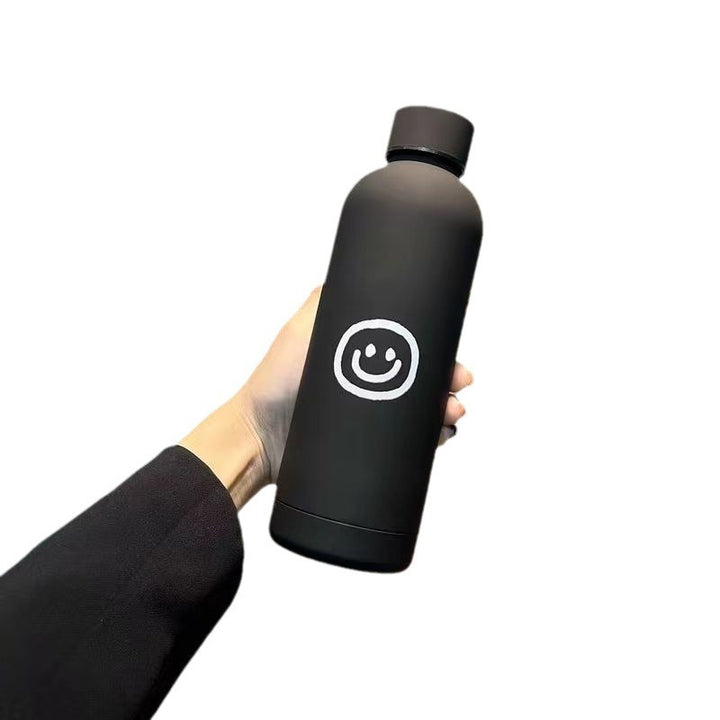 Ladies Insulated Drinking Bottle with Cheerful Smile Motif Bowlift